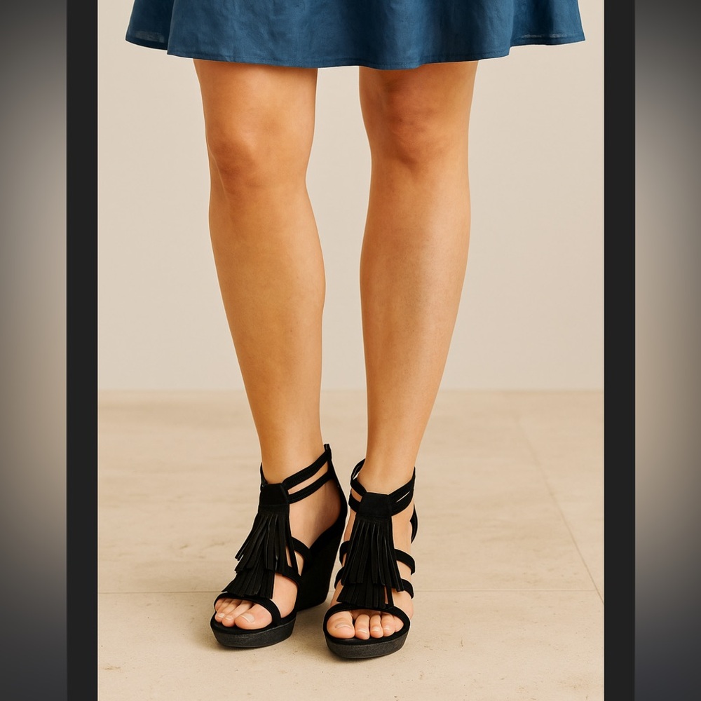 Maurices fringe high-heel sandals